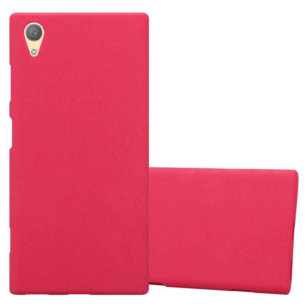 Cadorabo Schutzhülle für Sony Xperia XA1 PLUS Hülle in Rot Handyhülle TPU Etui Cover Case
