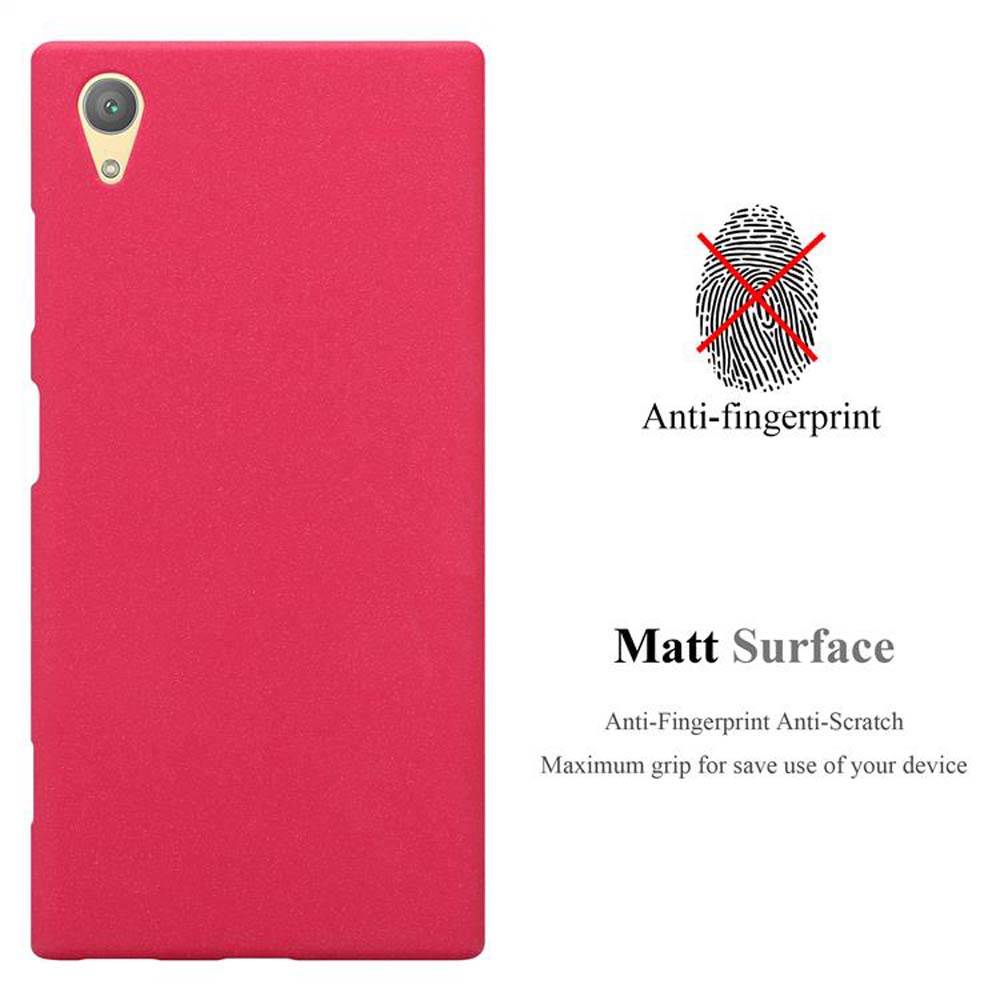 Cadorabo Schutzhülle für Sony Xperia XA1 PLUS Hülle in Rot Handyhülle TPU Etui Cover Case