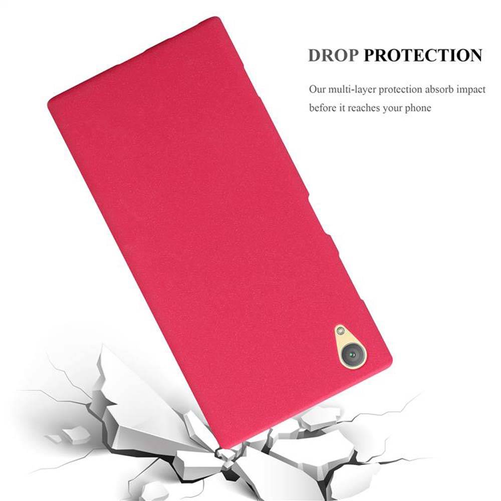 Cadorabo Schutzhülle für Sony Xperia XA1 PLUS Hülle in Rot Handyhülle TPU Etui Cover Case