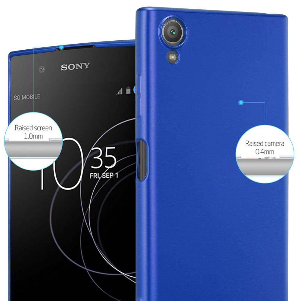 Cadorabo Schutzhülle für Sony Xperia XA1 PLUS Hülle in Blau Handyhülle TPU Silikon Etui Cover Case