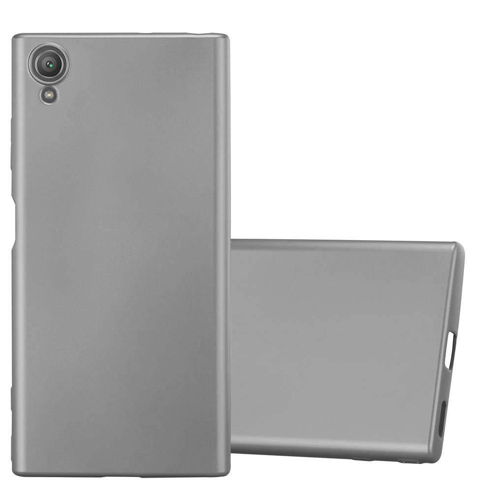Cadorabo Schutzhülle für Sony Xperia XA1 PLUS Hülle in Grau Handyhülle TPU Silikon Etui Cover Case