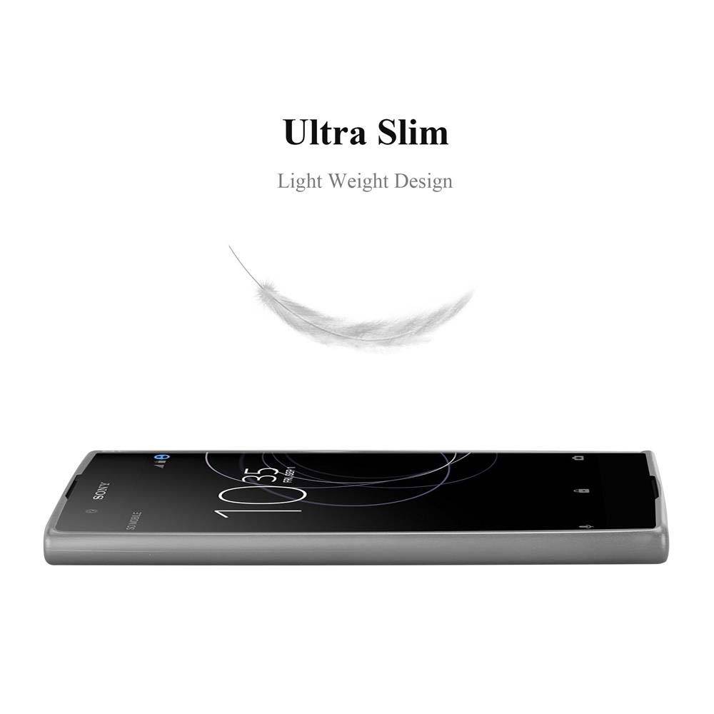 Cadorabo Schutzhülle für Sony Xperia XA1 PLUS Hülle in Grau Handyhülle TPU Silikon Etui Cover Case