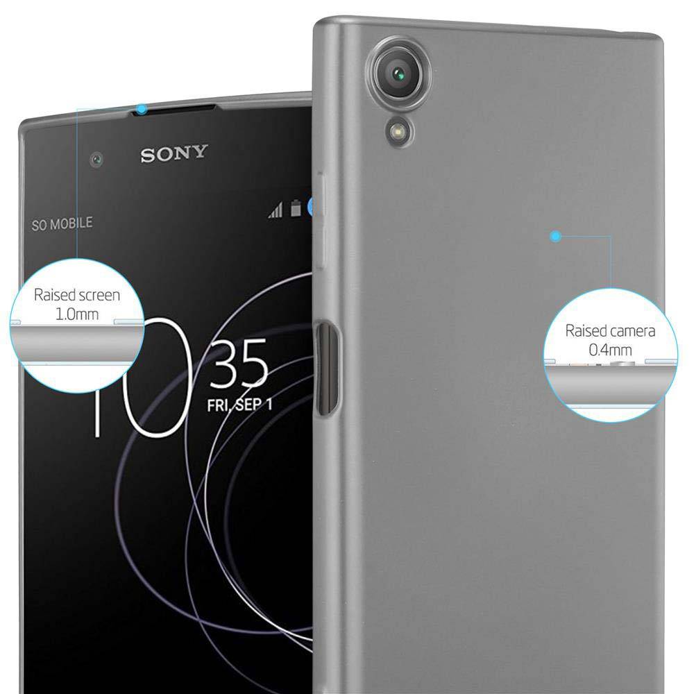 Cadorabo Schutzhülle für Sony Xperia XA1 PLUS Hülle in Grau Handyhülle TPU Silikon Etui Cover Case