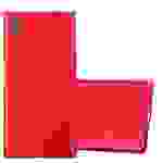 Cadorabo Schutzhülle für Sony Xperia XA1 PLUS Hülle in Rot Handyhülle TPU Silikon Etui Cover Case