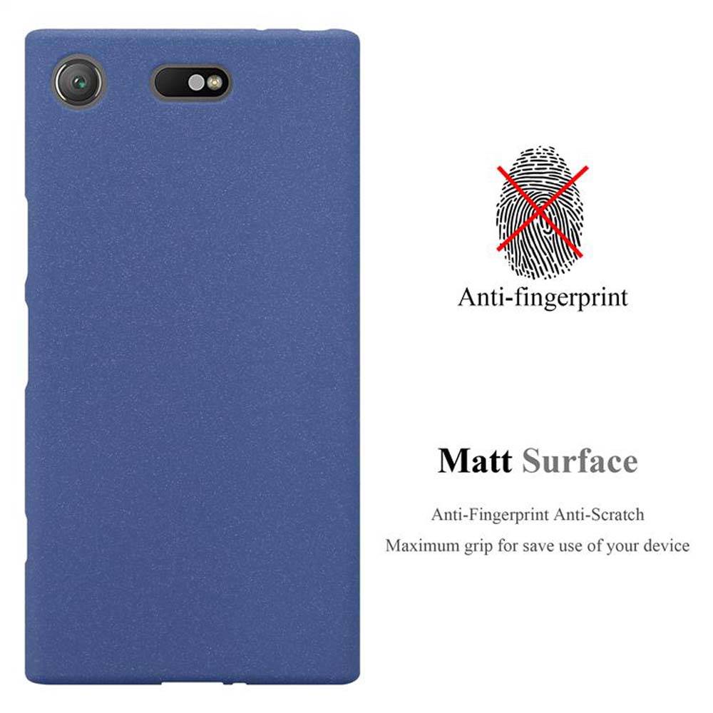 Cadorabo Schutzhülle für Sony Xperia XZ1 COMPACT Hülle in Blau Handyhülle TPU Etui Cover Case