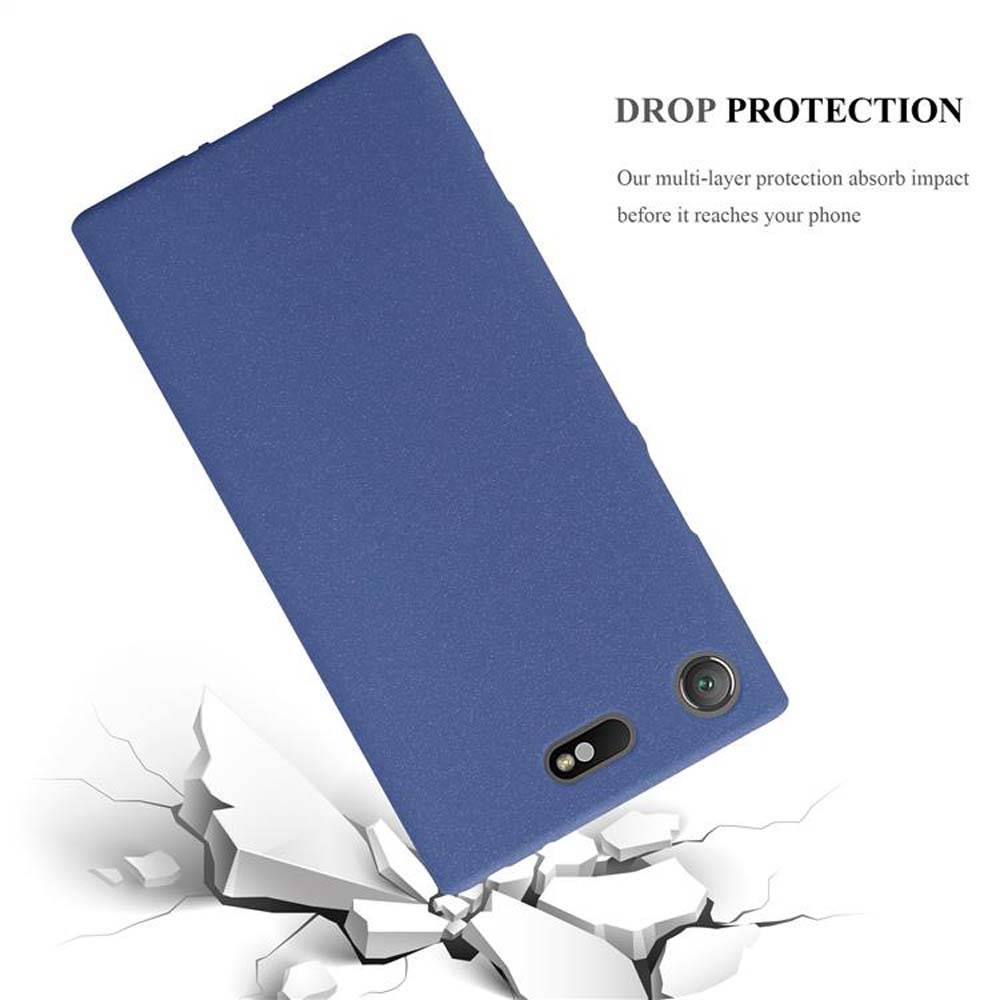 Cadorabo Schutzhülle für Sony Xperia XZ1 COMPACT Hülle in Blau Handyhülle TPU Etui Cover Case