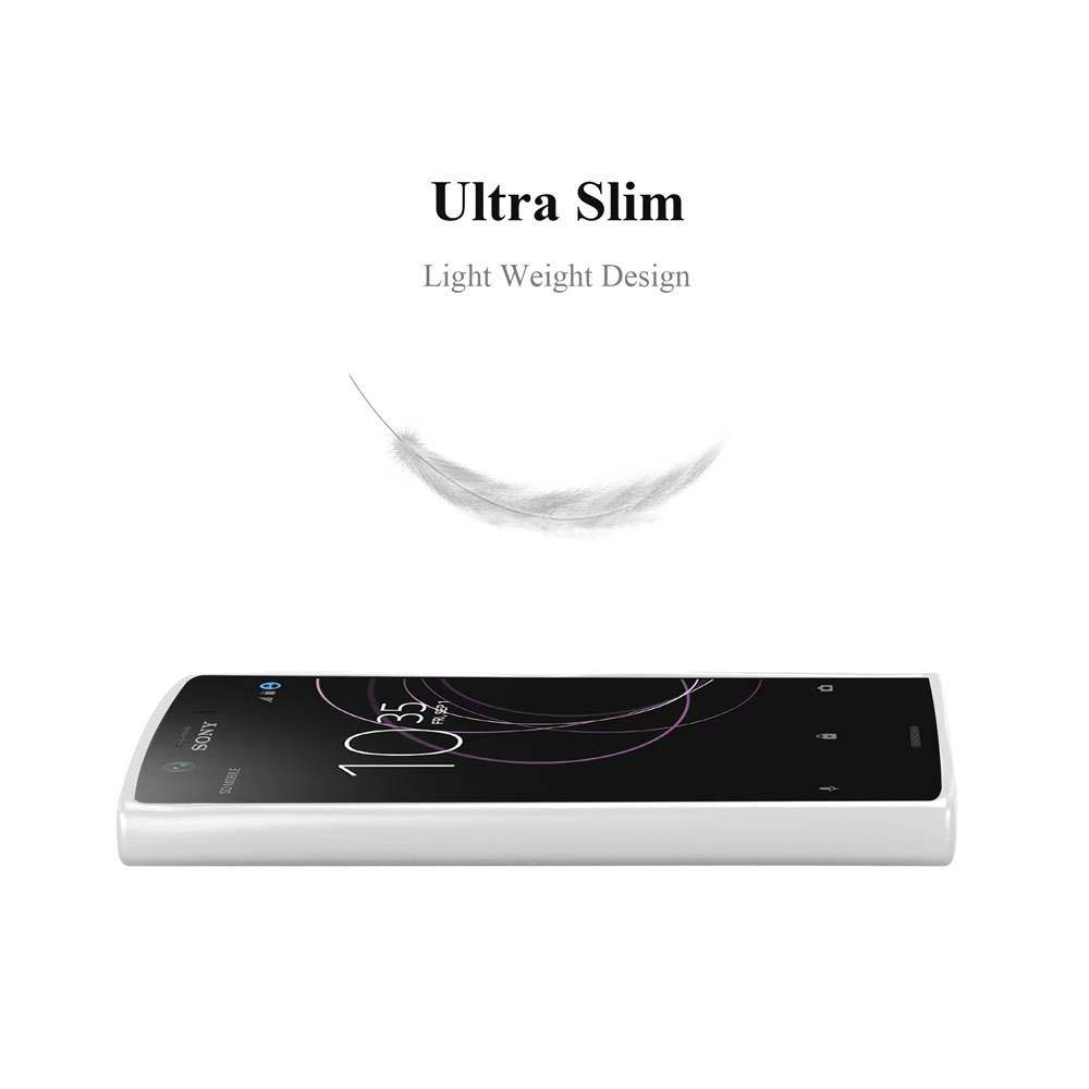 Cadorabo Schutzhülle für Sony Xperia XZ1 COMPACT Hülle in Silber Handyhülle TPU Silikon Etui Cover Case