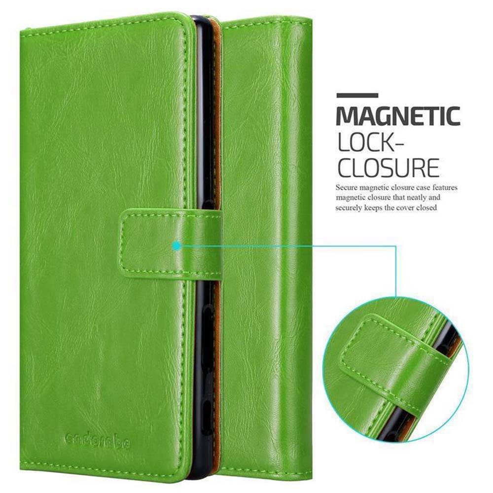 Cadorabo Hülle für Sony Xperia Z5 PREMIUM Schutzhülle in Grün Handyhülle Book Tasche Case Etui Luxury
