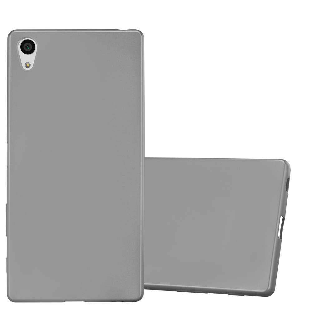 Cadorabo Schutzhülle für Sony Xperia Z5 PREMIUM Hülle in Grau Handyhülle TPU Silikon Etui Cover Case