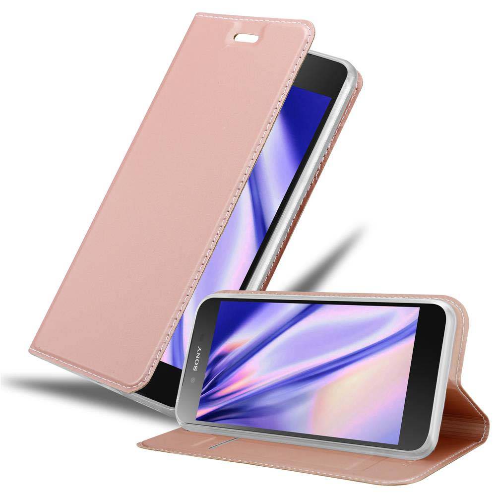 Cadorabo Handyhülle für Sony Xperia Z5 PREMIUM Schutz Hülle in Rosa Cover Etui Book Case Booklet