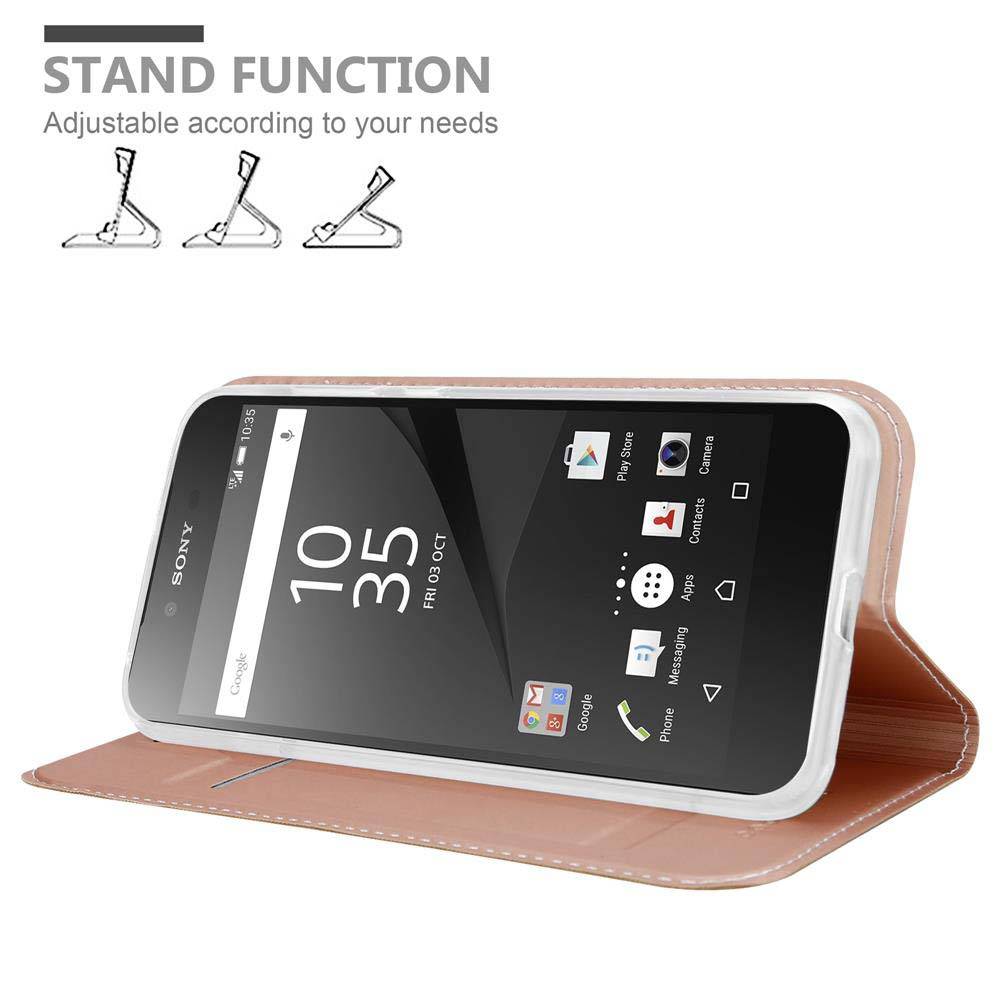 Cadorabo Handyhülle für Sony Xperia Z5 PREMIUM Schutz Hülle in Rosa Cover Etui Book Case Booklet