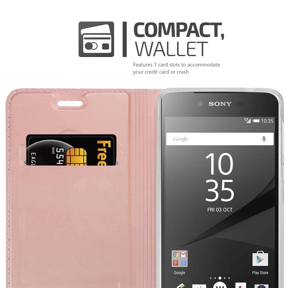 Cadorabo Handyhülle für Sony Xperia Z5 PREMIUM Schutz Hülle in Rosa Cover Etui Book Case Booklet