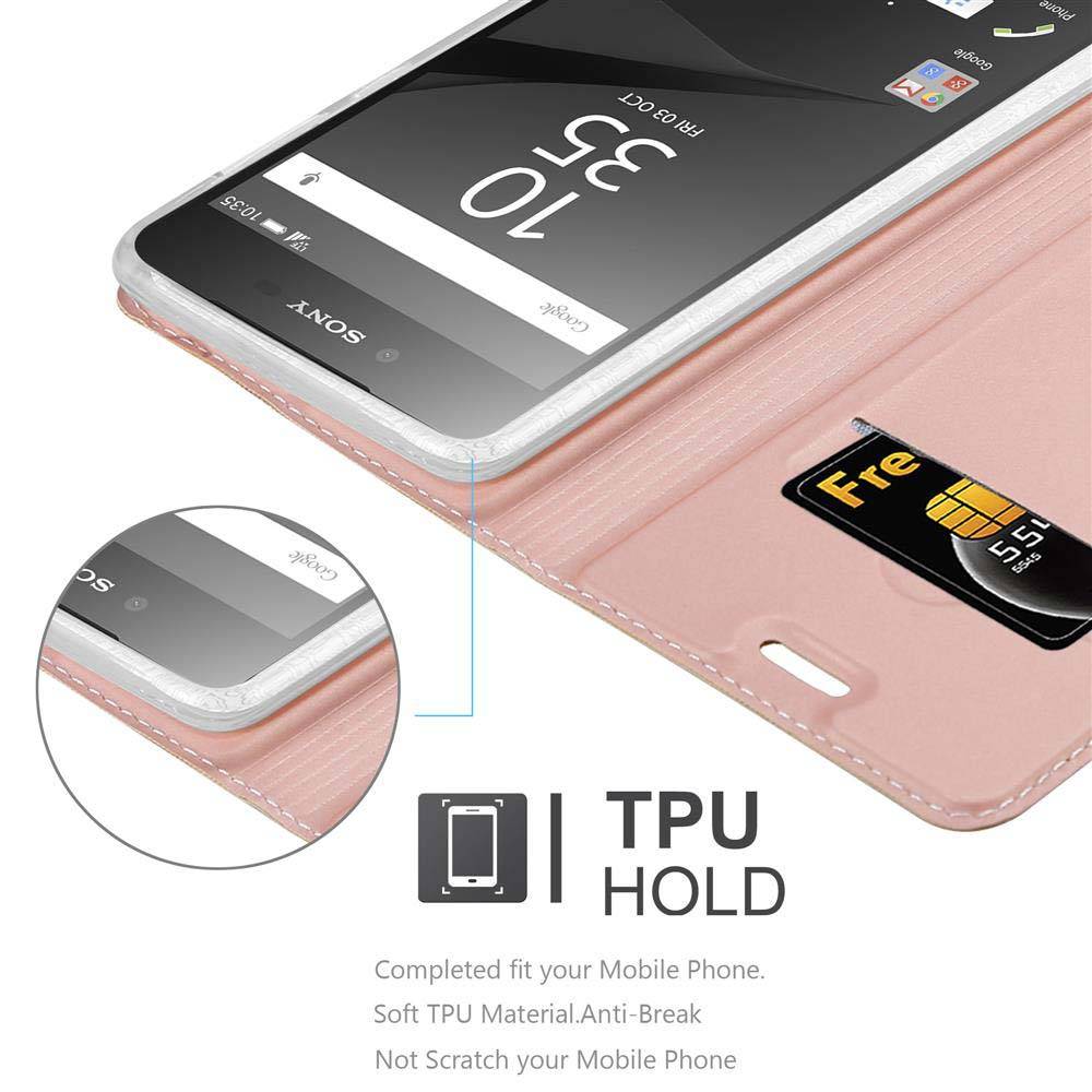 Cadorabo Handyhülle für Sony Xperia Z5 PREMIUM Schutz Hülle in Rosa Cover Etui Book Case Booklet