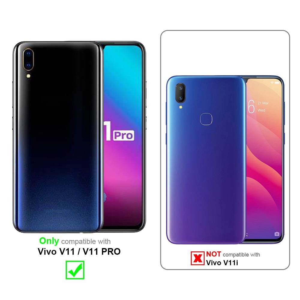 Cadorabo Hülle für Vivo V11 / V11 PRO Schutz Hülle in Rot Handyhülle Etui Case Cover Magnetverschluss