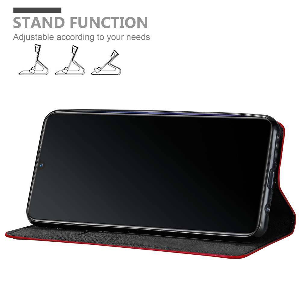 Cadorabo Hülle für Vivo V11 / V11 PRO Schutz Hülle in Rot Handyhülle Etui Case Cover Magnetverschluss