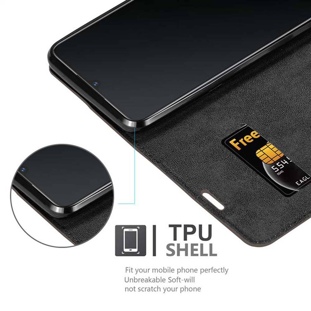 Cadorabo Hülle für Vivo V11 / V11 PRO Schutz Hülle in Braun Handyhülle Etui Case Cover Magnetverschluss