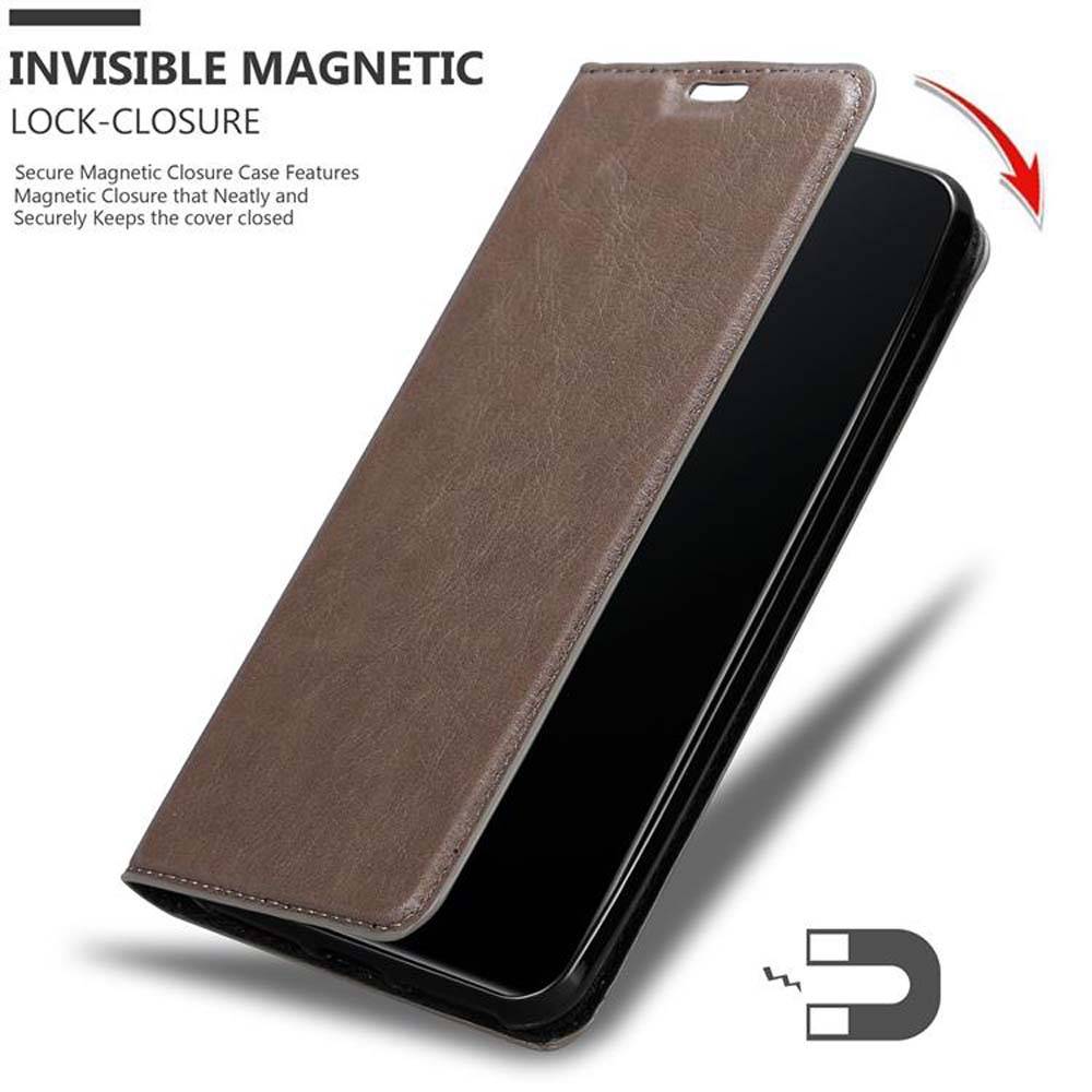 Cadorabo Hülle für Vivo V11 / V11 PRO Schutz Hülle in Braun Handyhülle Etui Case Cover Magnetverschluss