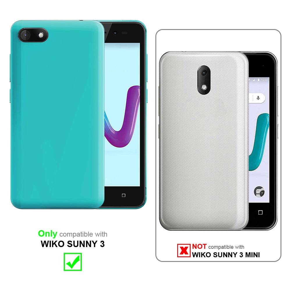 Cadorabo Hülle für WIKO SUNNY 3 Schutz Hülle in Rot Handyhülle Etui Case Cover Magnetverschluss