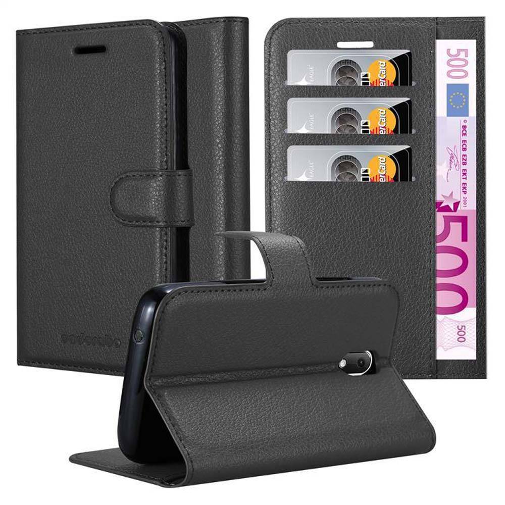 Cadorabo Hülle für WIKO SUNNY 3 MINI Schutz Hülle in Schwarz Handyhülle Etui Case Cover Magnetverschluss