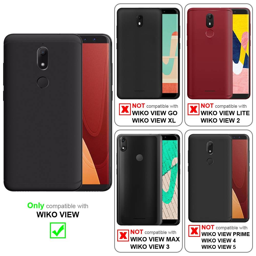 Cadorabo Schutzhülle für WIKO VIEW Hülle in Rot Handyhülle TPU Etui Cover Case