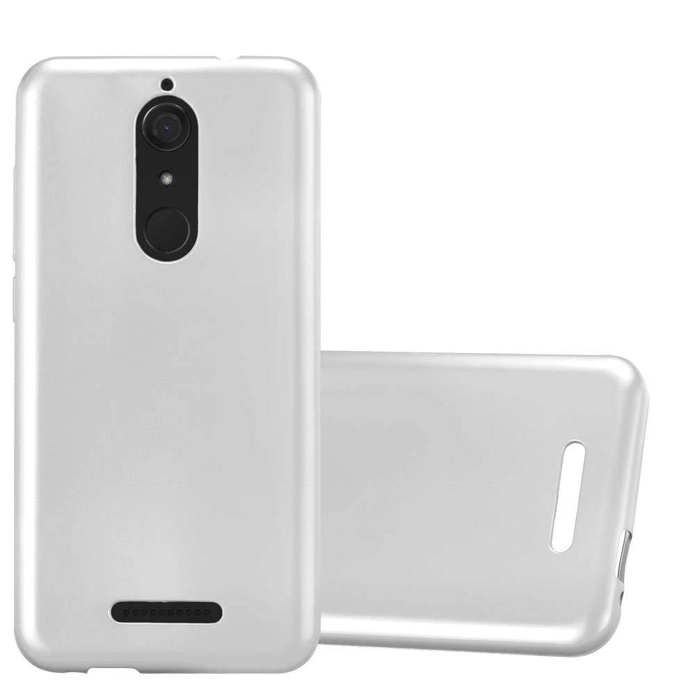 Cadorabo Schutzhülle für WIKO VIEW Hülle in Silber Handyhülle TPU Silikon Etui Cover Case
