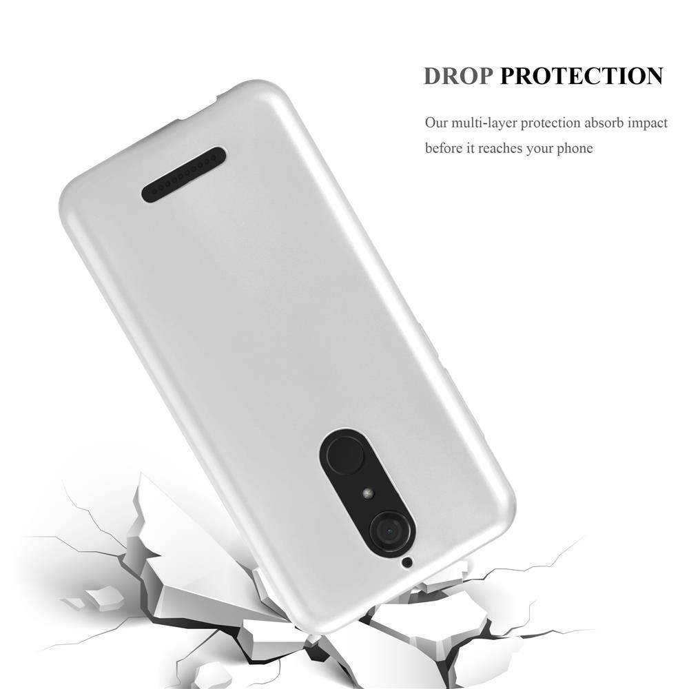 Cadorabo Schutzhülle für WIKO VIEW Hülle in Silber Handyhülle TPU Silikon Etui Cover Case