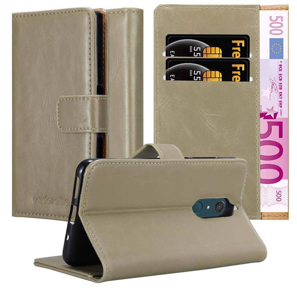 Cadorabo Hülle für WIKO VIEW XL Schutzhülle in Braun Handyhülle Book Tasche Case Etui Luxury