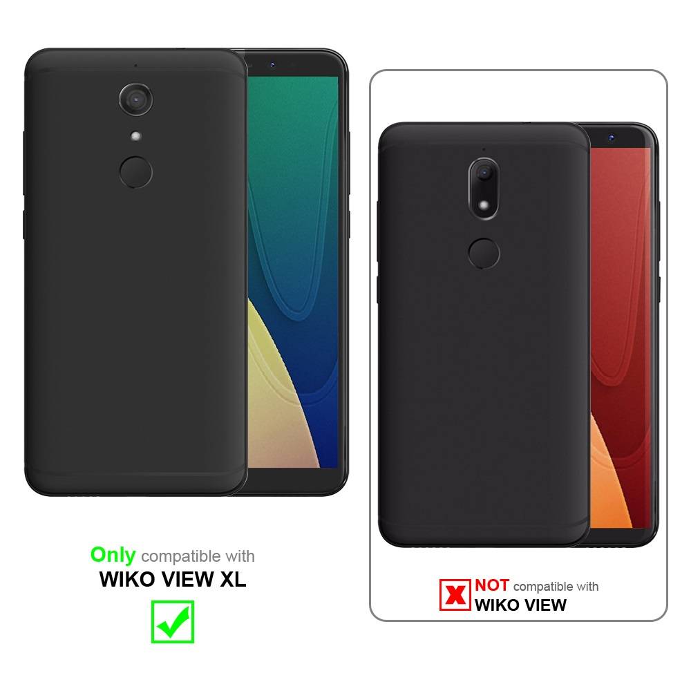 Cadorabo Schutzhülle für WIKO VIEW XL Hülle in Blau Handyhülle TPU Etui Cover Case