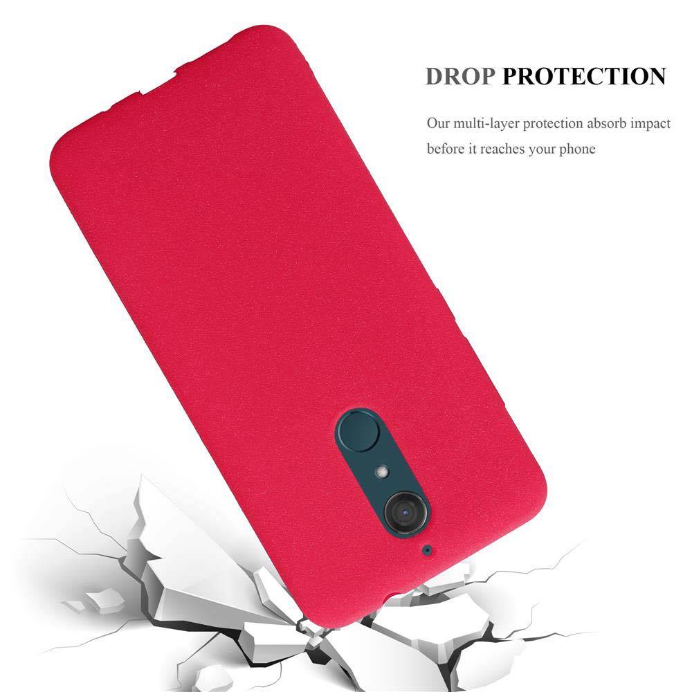 Cadorabo Schutzhülle für WIKO VIEW XL Hülle in Rot Handyhülle TPU Etui Cover Case