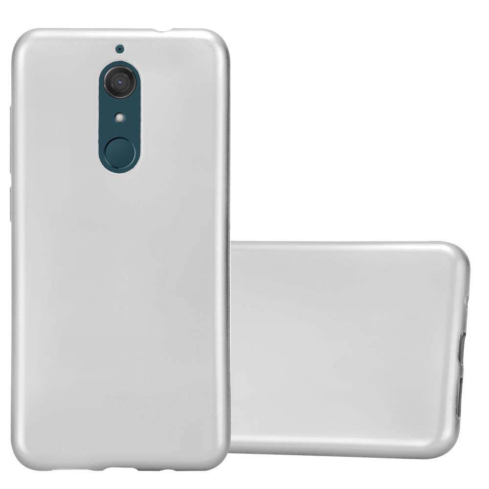 Cadorabo Schutzhülle für WIKO VIEW XL Hülle in Silber Handyhülle TPU Silikon Etui Cover Case