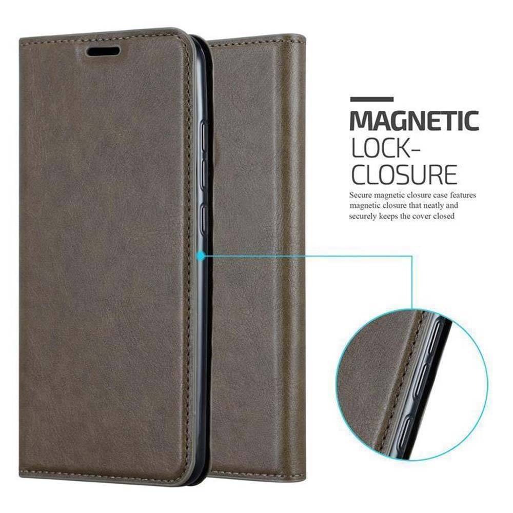Cadorabo Hülle für Xiaomi Mi 8 LITE Schutz Hülle in Braun Handyhülle Etui Case Cover Magnetverschluss