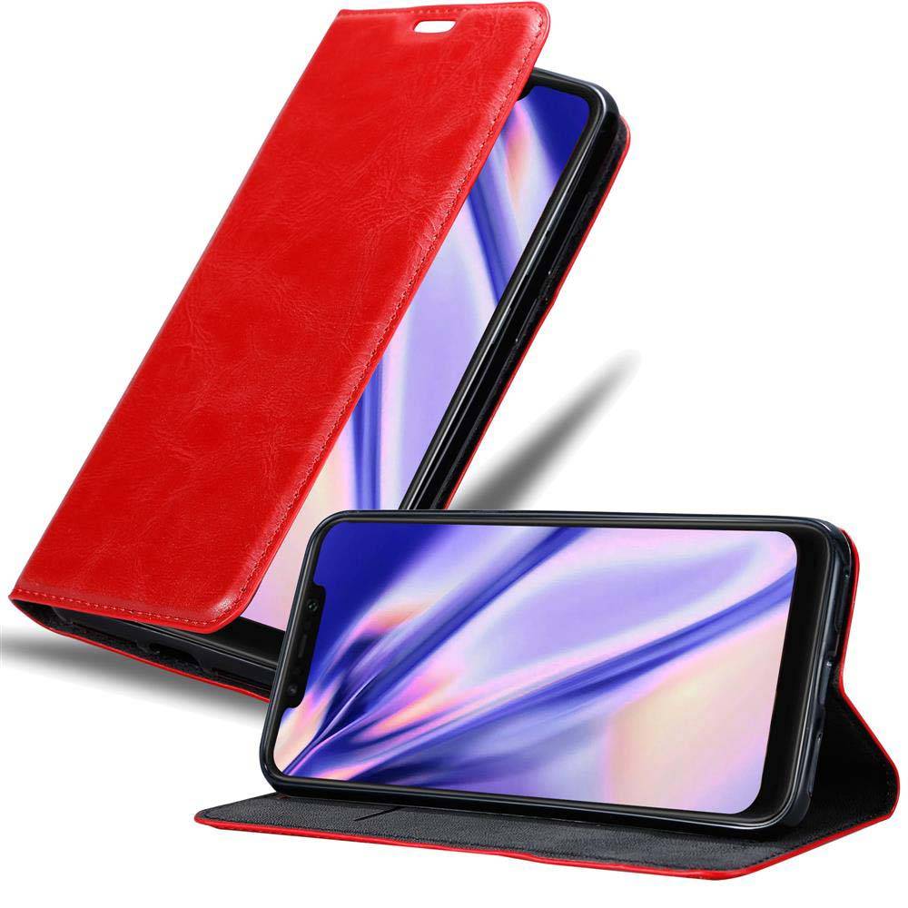 Cadorabo Hülle für Xiaomi Pocophone F1 Schutz Hülle in Rot Handyhülle Etui Case Cover Magnetverschluss