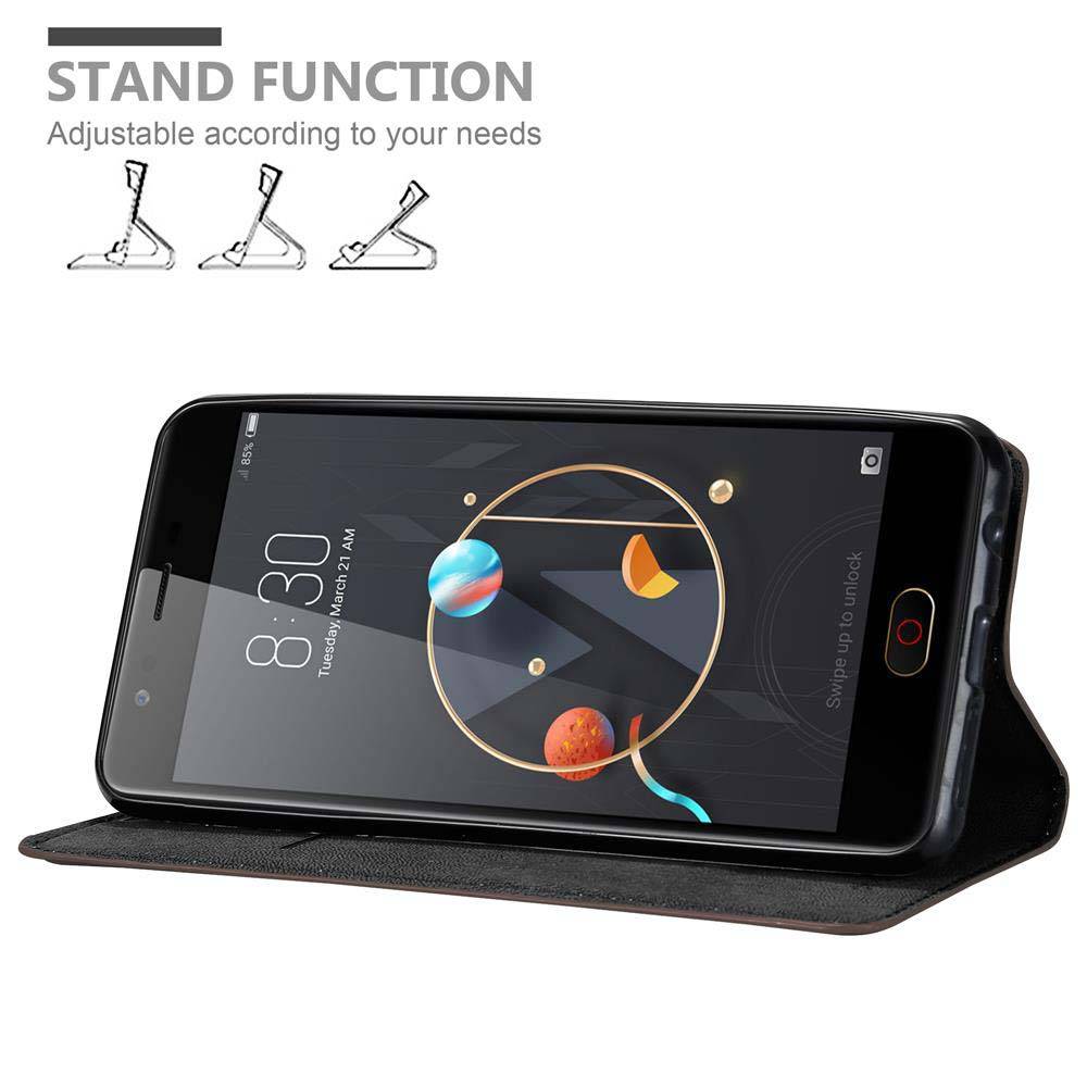 Cadorabo Hülle für ZTE Nubia M2 Schutz Hülle in Braun Handyhülle Etui Case Cover Magnetverschluss