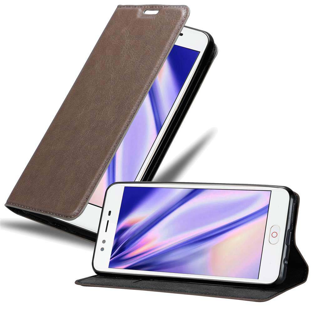 Cadorabo Hülle für ZTE Nubia M2 LITE Schutz Hülle in Braun Handyhülle Etui Case Cover Magnetverschluss