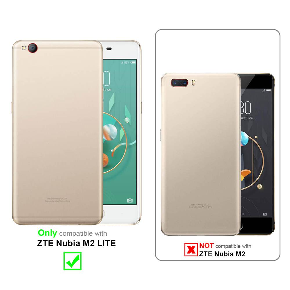 Cadorabo Hülle für ZTE Nubia M2 LITE Schutz Hülle in Braun Handyhülle Etui Case Cover Magnetverschluss