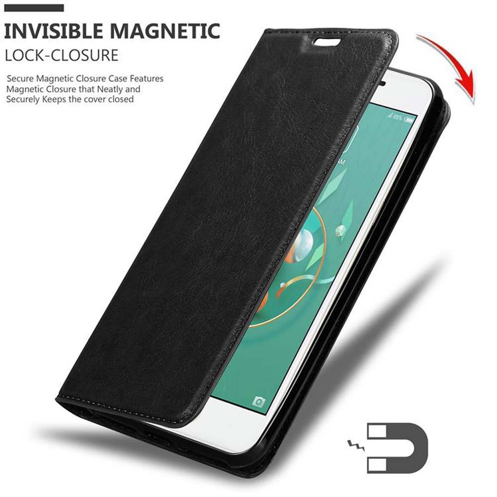 Cadorabo Hülle für ZTE Nubia M2 LITE Schutz Hülle in Schwarz Handyhülle Etui Case Cover Magnetverschluss