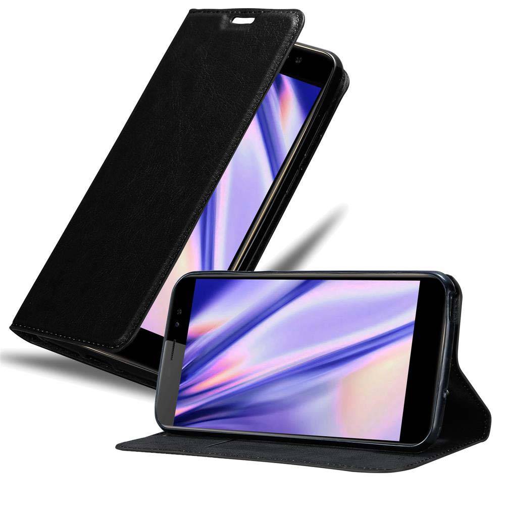 Cadorabo Hülle für ZTE Nubia N1 LITE Schutz Hülle in Schwarz Handyhülle Etui Case Cover Magnetverschluss