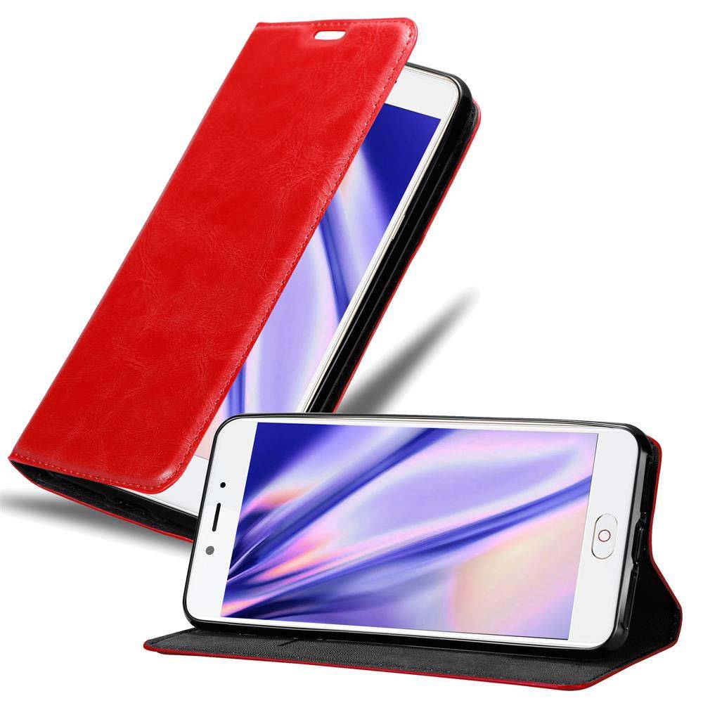 Cadorabo Hülle für ZTE Nubia N2 Schutz Hülle in Rot Handyhülle Etui Case Cover Magnetverschluss