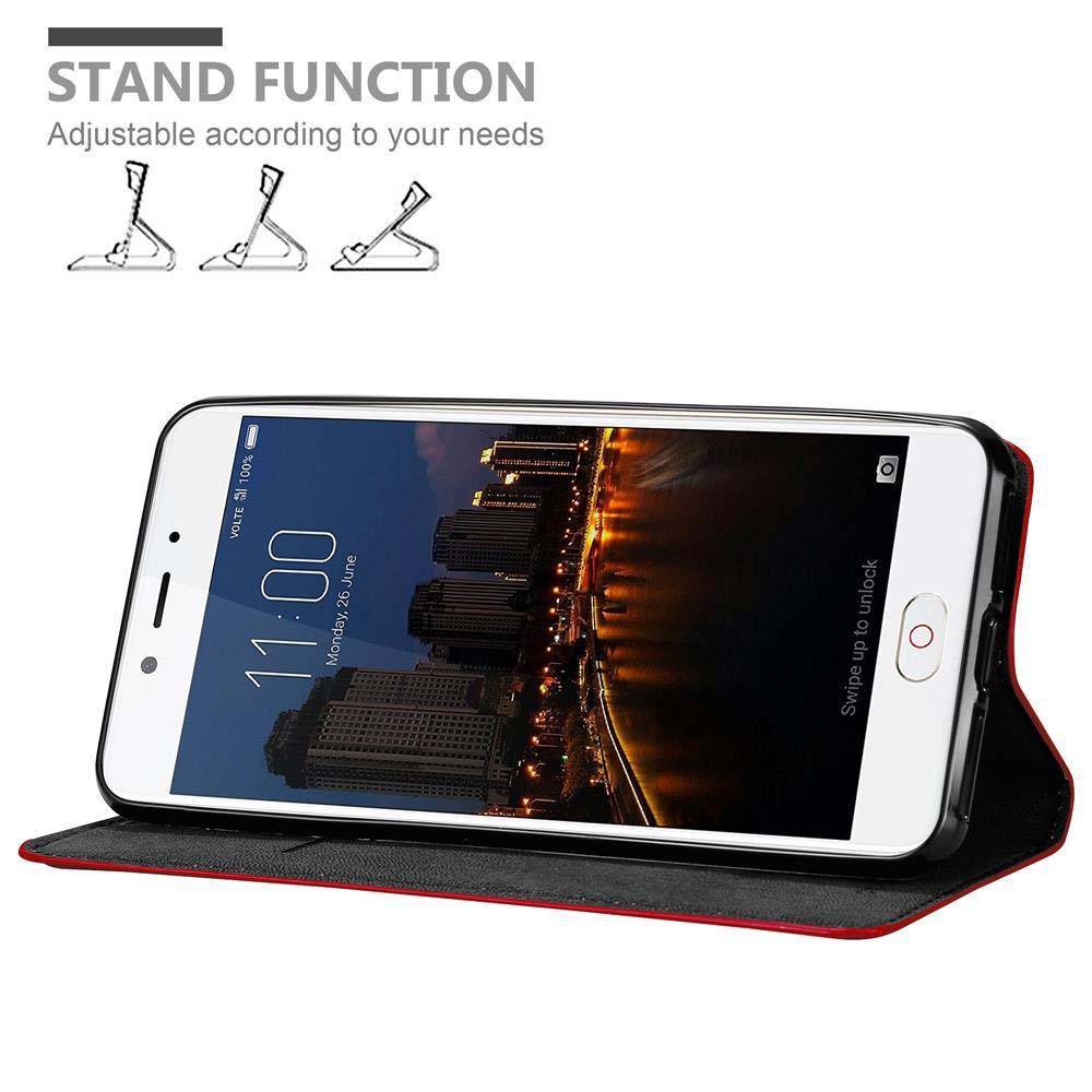 Cadorabo Hülle für ZTE Nubia N2 Schutz Hülle in Rot Handyhülle Etui Case Cover Magnetverschluss