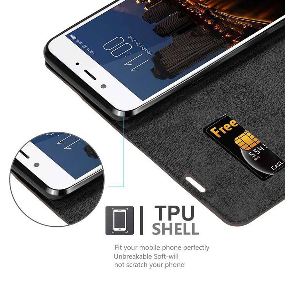 Cadorabo Hülle für ZTE Nubia N2 Schutz Hülle in Braun Handyhülle Etui Case Cover Magnetverschluss