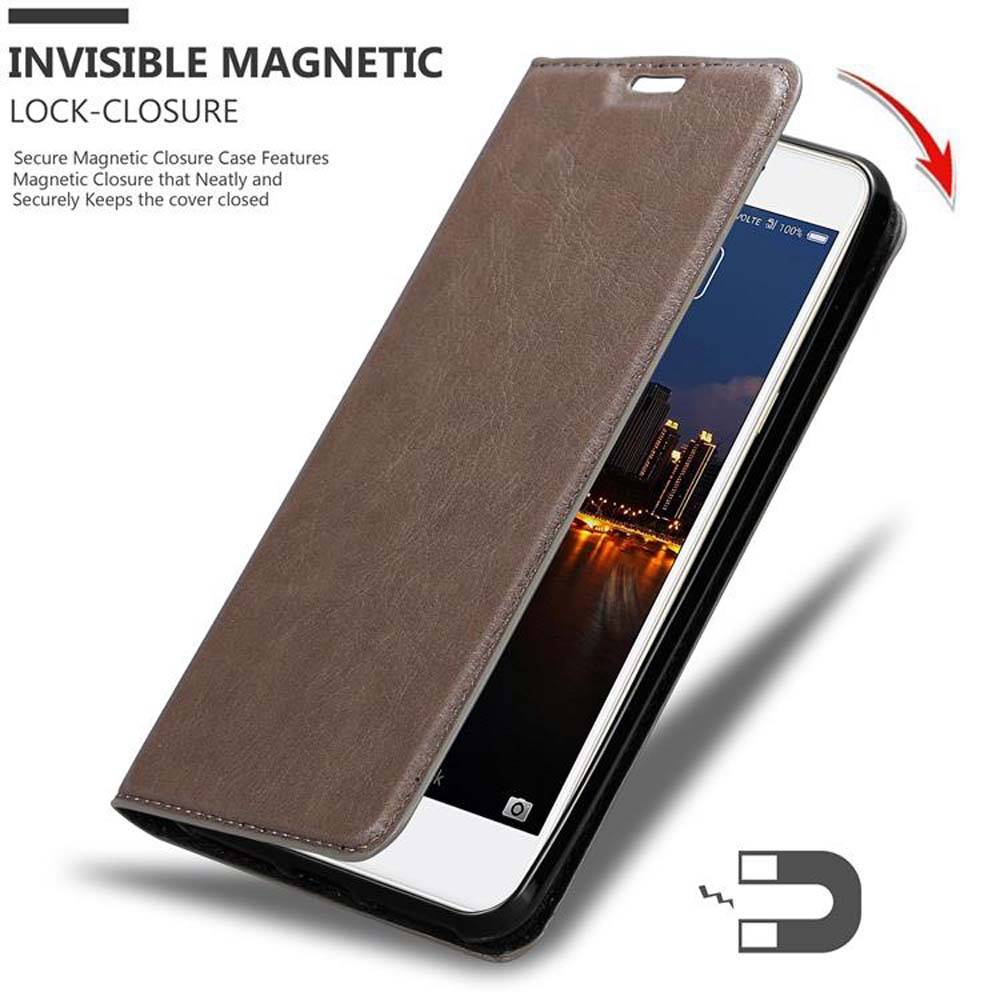 Cadorabo Hülle für ZTE Nubia N2 Schutz Hülle in Braun Handyhülle Etui Case Cover Magnetverschluss