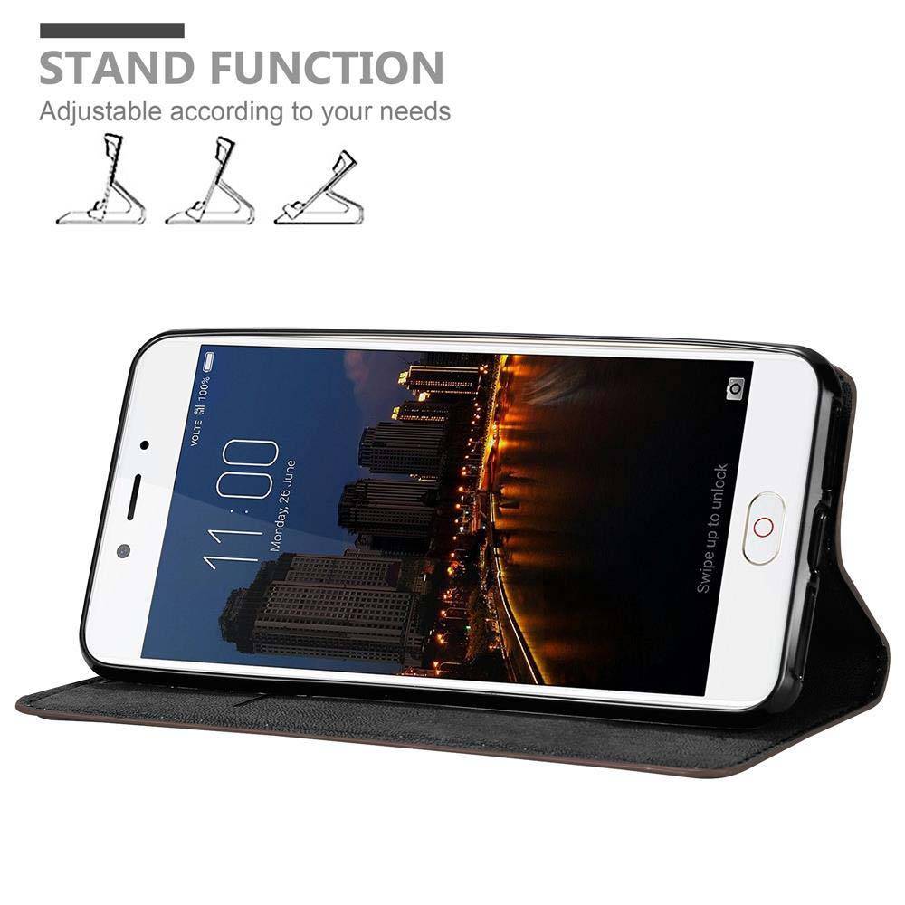 Cadorabo Hülle für ZTE Nubia N2 Schutz Hülle in Braun Handyhülle Etui Case Cover Magnetverschluss