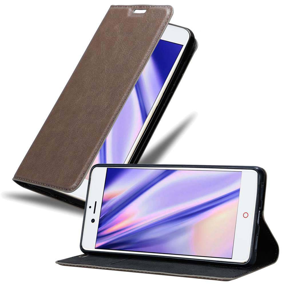 Cadorabo Hülle für ZTE Nubia Z11 Schutz Hülle in Braun Handyhülle Etui Case Cover Magnetverschluss