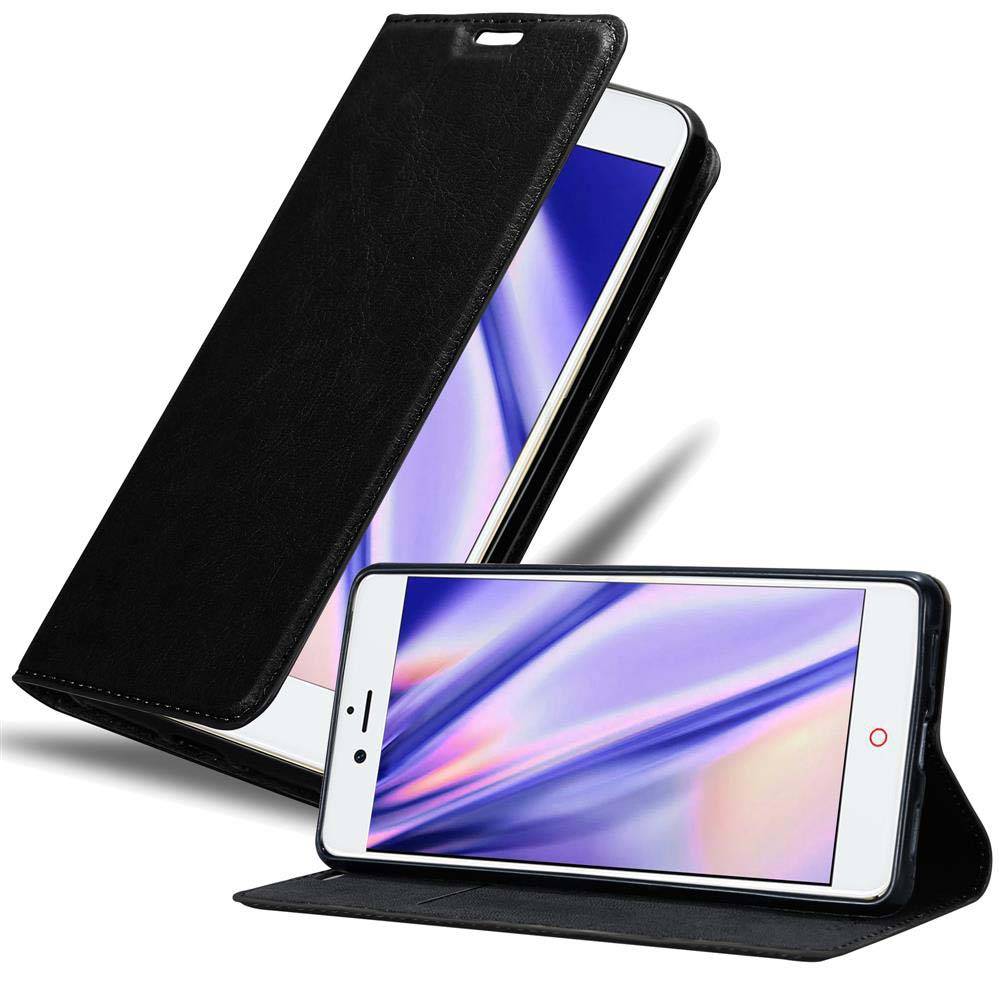 Cadorabo Hülle für ZTE Nubia Z11 Schutz Hülle in Schwarz Handyhülle Etui Case Cover Magnetverschluss