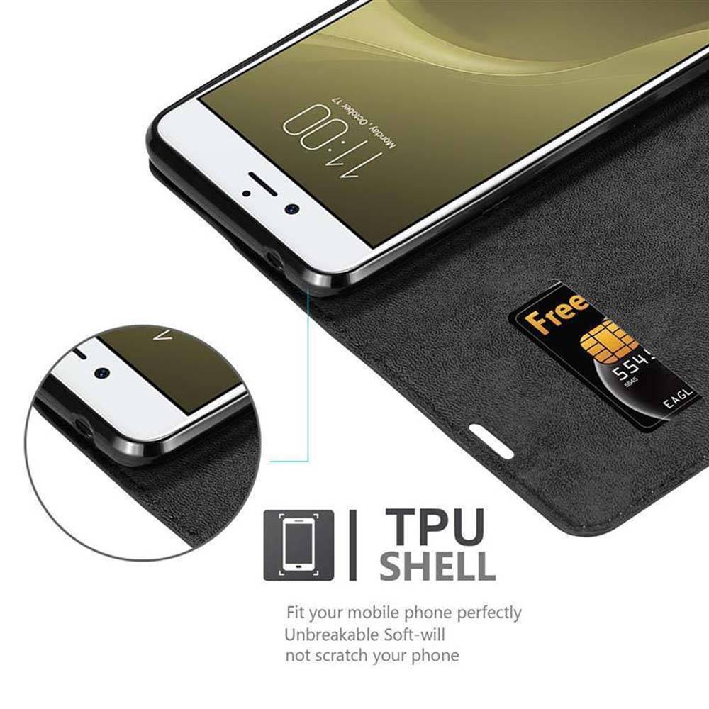 Cadorabo Hülle für ZTE Nubia Z11 Schutz Hülle in Schwarz Handyhülle Etui Case Cover Magnetverschluss