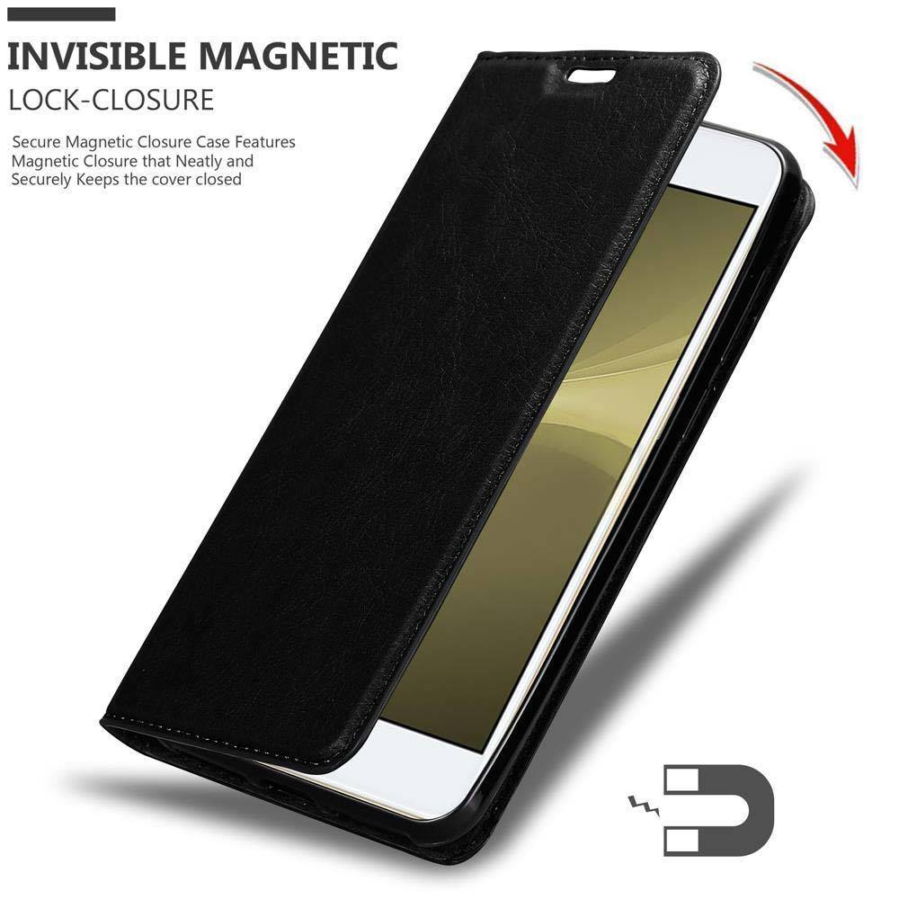 Cadorabo Hülle für ZTE Nubia Z11 Schutz Hülle in Schwarz Handyhülle Etui Case Cover Magnetverschluss