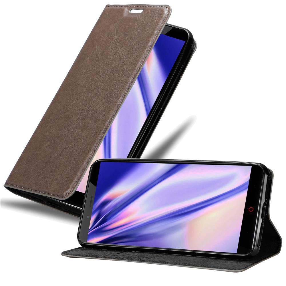 Cadorabo Hülle für ZTE Nubia Z11 MAX Schutz Hülle in Braun Handyhülle Etui Case Cover Magnetverschluss