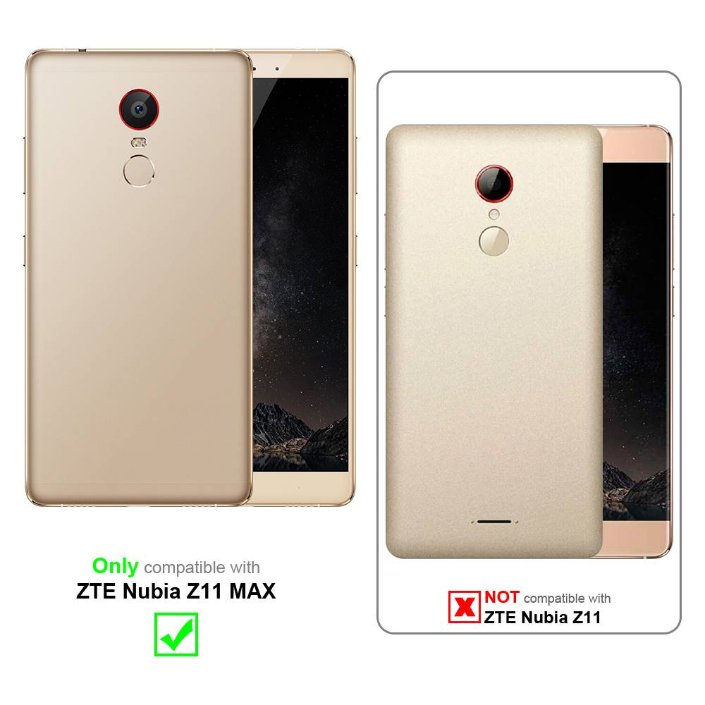 Cadorabo Hülle für ZTE Nubia Z11 MAX Schutz Hülle in Braun Handyhülle Etui Case Cover Magnetverschluss