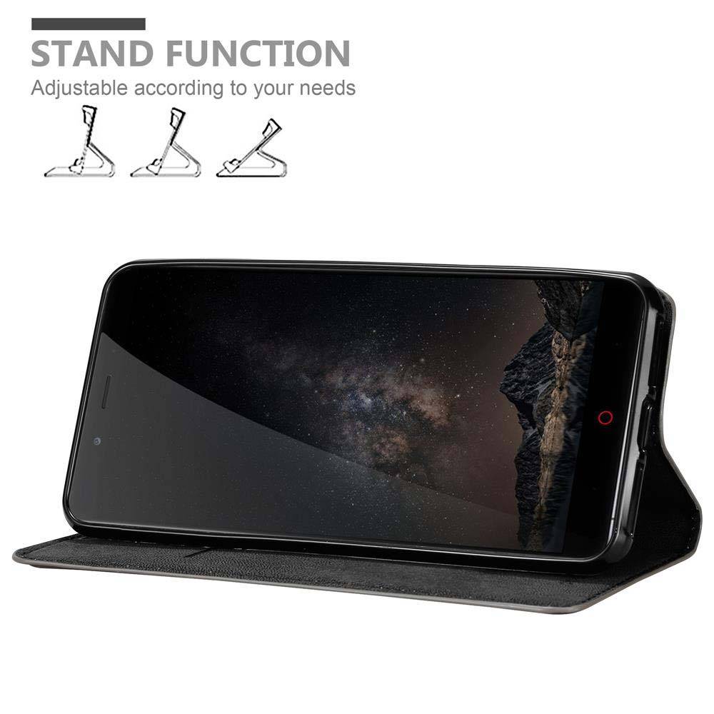 Cadorabo Hülle für ZTE Nubia Z11 MAX Schutz Hülle in Braun Handyhülle Etui Case Cover Magnetverschluss