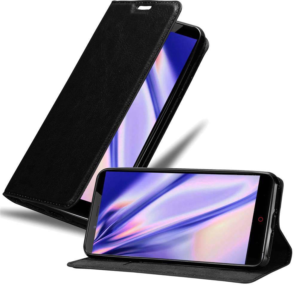 Cadorabo Hülle für ZTE Nubia Z11 MAX Schutz Hülle in Schwarz Handyhülle Etui Case Cover Magnetverschluss